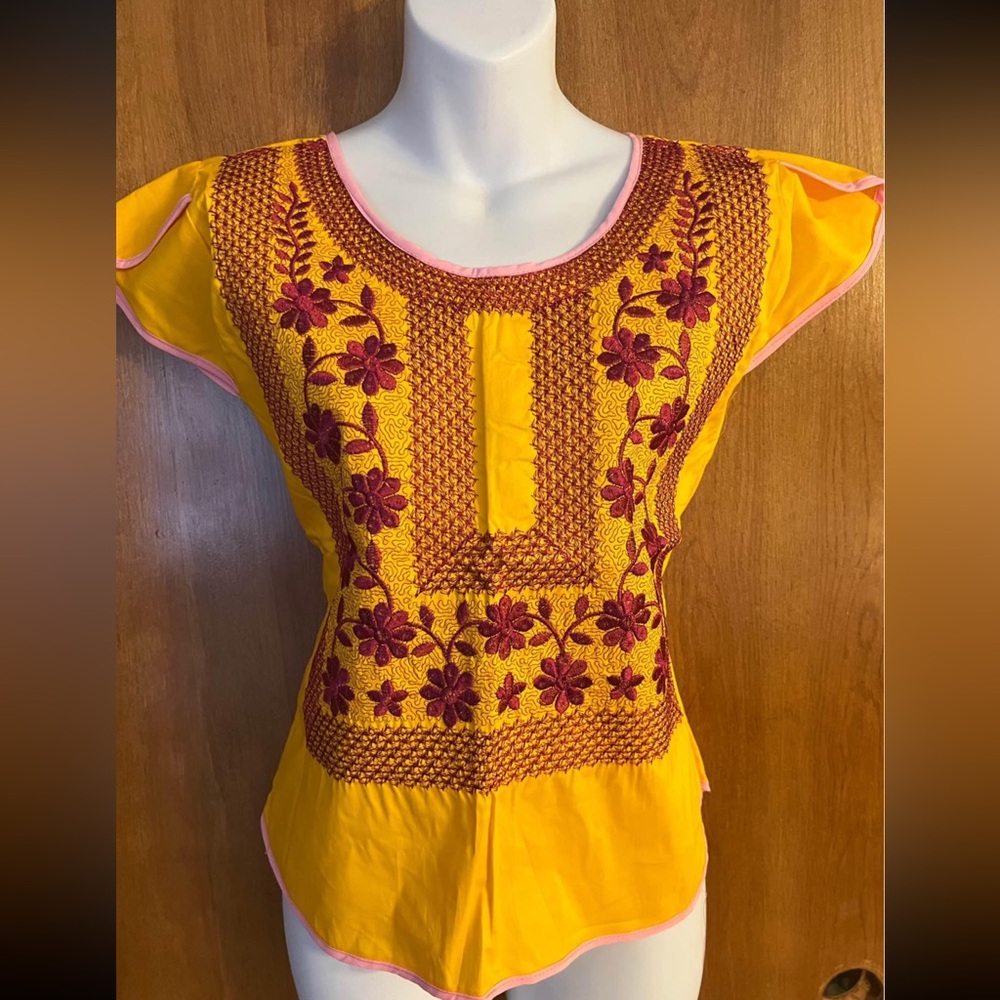 Authentic Embroidered Mexican Blouse